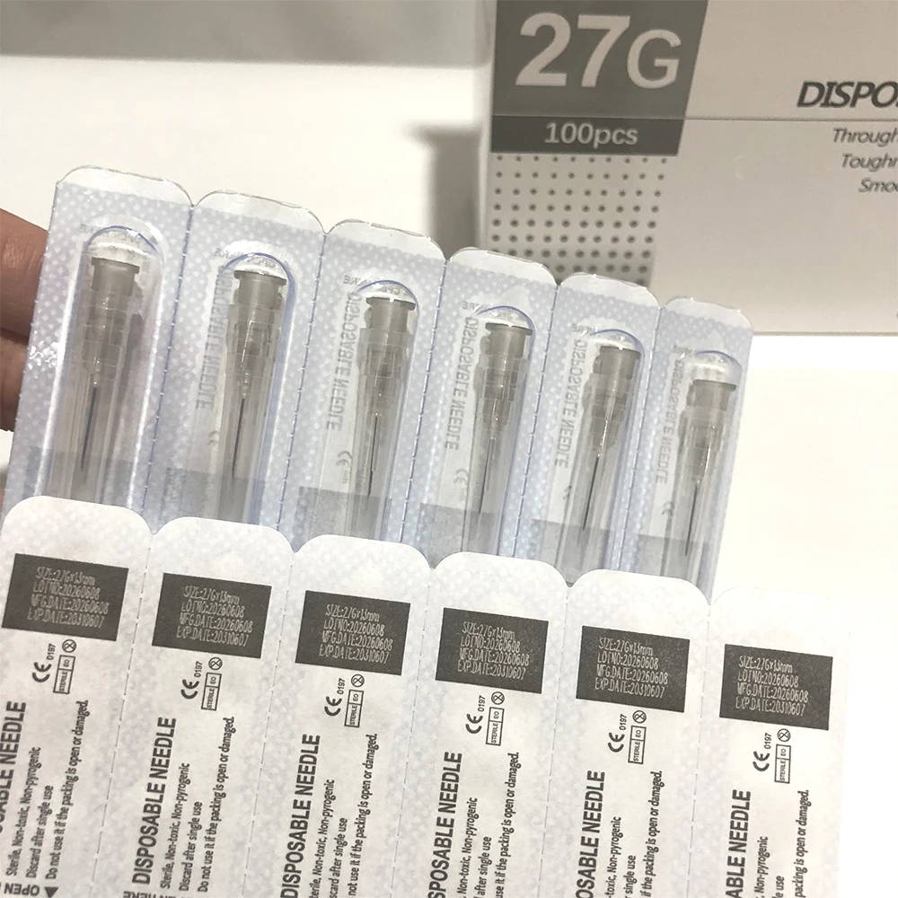100 Stück 27G 29G 30G Superfeine Kleine Schmerzlose Nadeln 4mm 13mm 25mm Ultrafeine Zähne Augenlid-Werkzeugnadeln – Detail 5