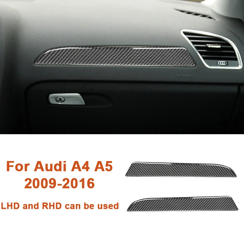 

For Audi A4 A4L A5 B8 2009-2016 Q5 2009-2017 Carbon Fiber Car Copilot Instrument Decor Sticker Auto Interior Accesorioss