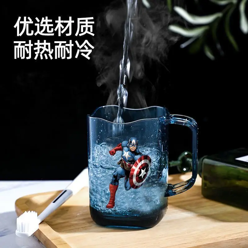 Marvel Spider-Man Iron Man Captain America Cartoon Plastic Cup Creative Personalized Mouthwash Cup Children\'s Teeth Brushing Cup