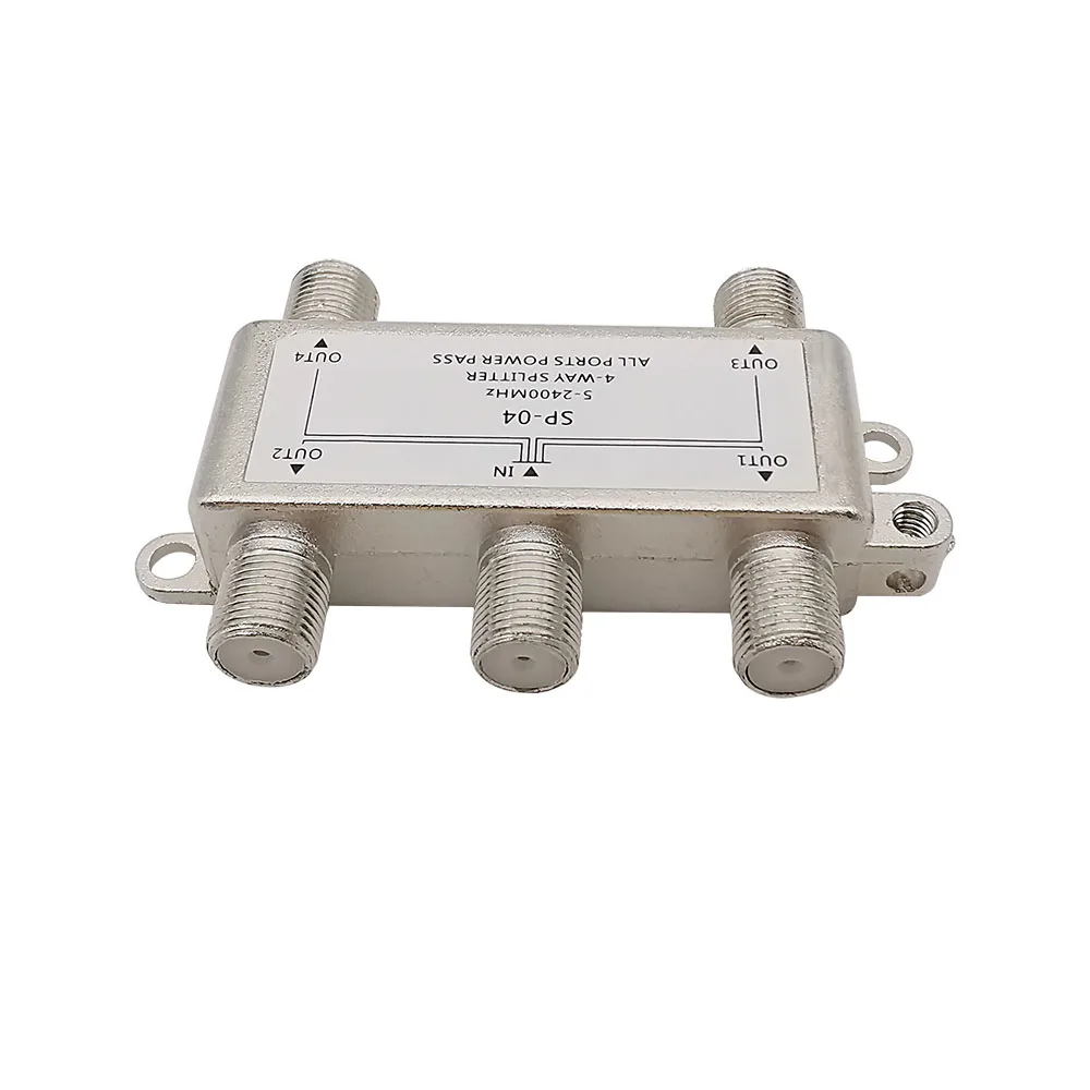 2/3/4 Way Channel TV Satellite Splitter 5-2400MHz F Type Female Jack Satellites Antenna Cable TV Splitter Distributor