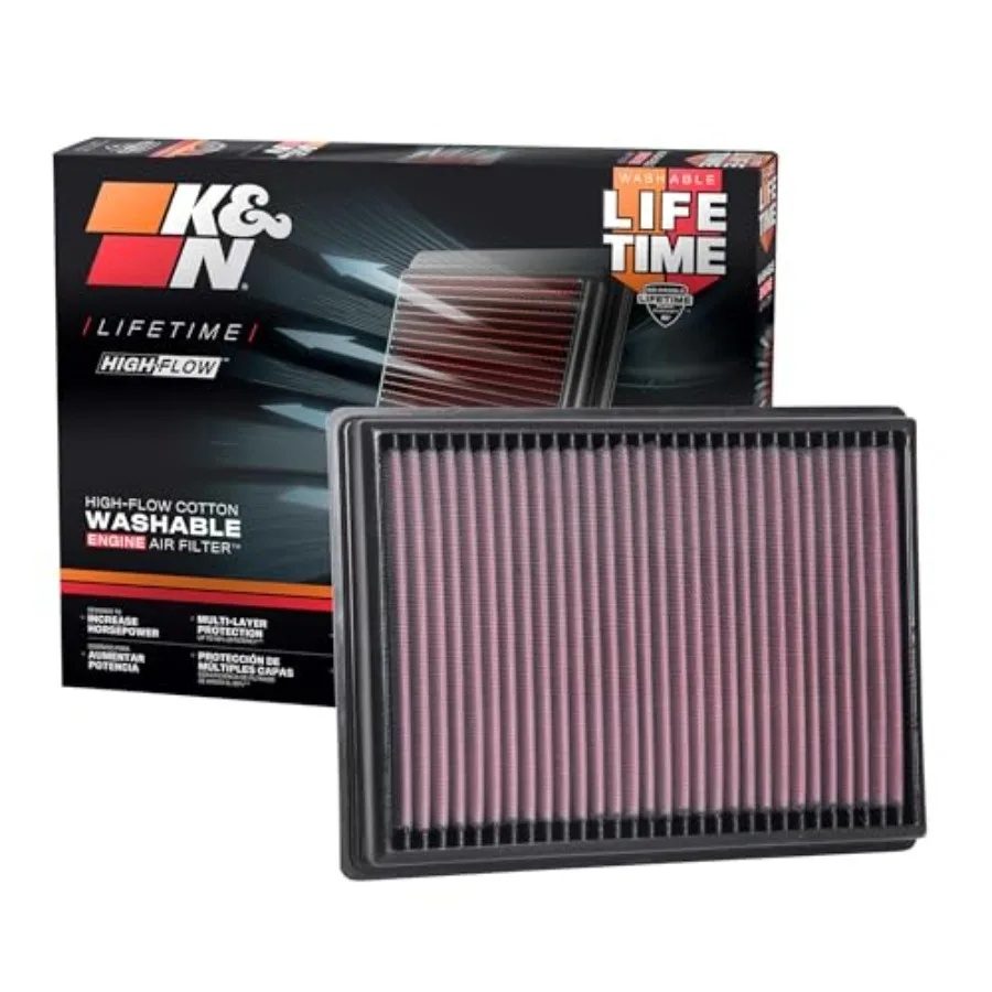 

HighFlow Original Lifetime Engine Air Filter for 20182025 LINCOLN Bronco Escape Focus Maverick Corsair: Enhances Engine Perfor
