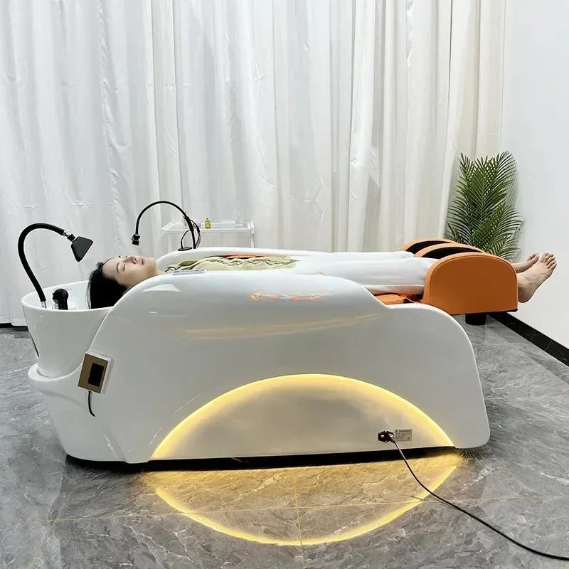 

Electric massage shampoo bed Barber shop special hair flush bed