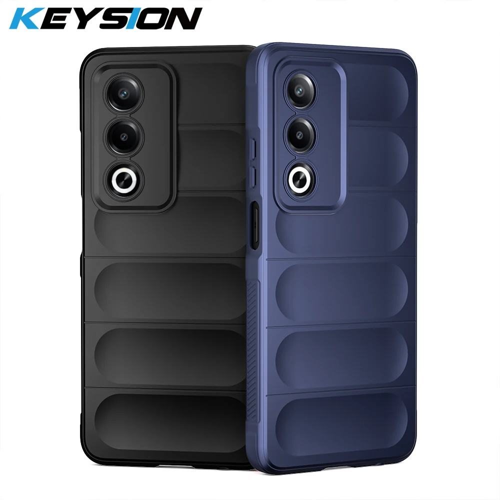 KEYSION Shockproof Matte Case for OPPO A3 Pro 5G A60 4G Anti-skid Soft Silicone Phone Back Cover for OPPO A60 4G A3 Pro 5G