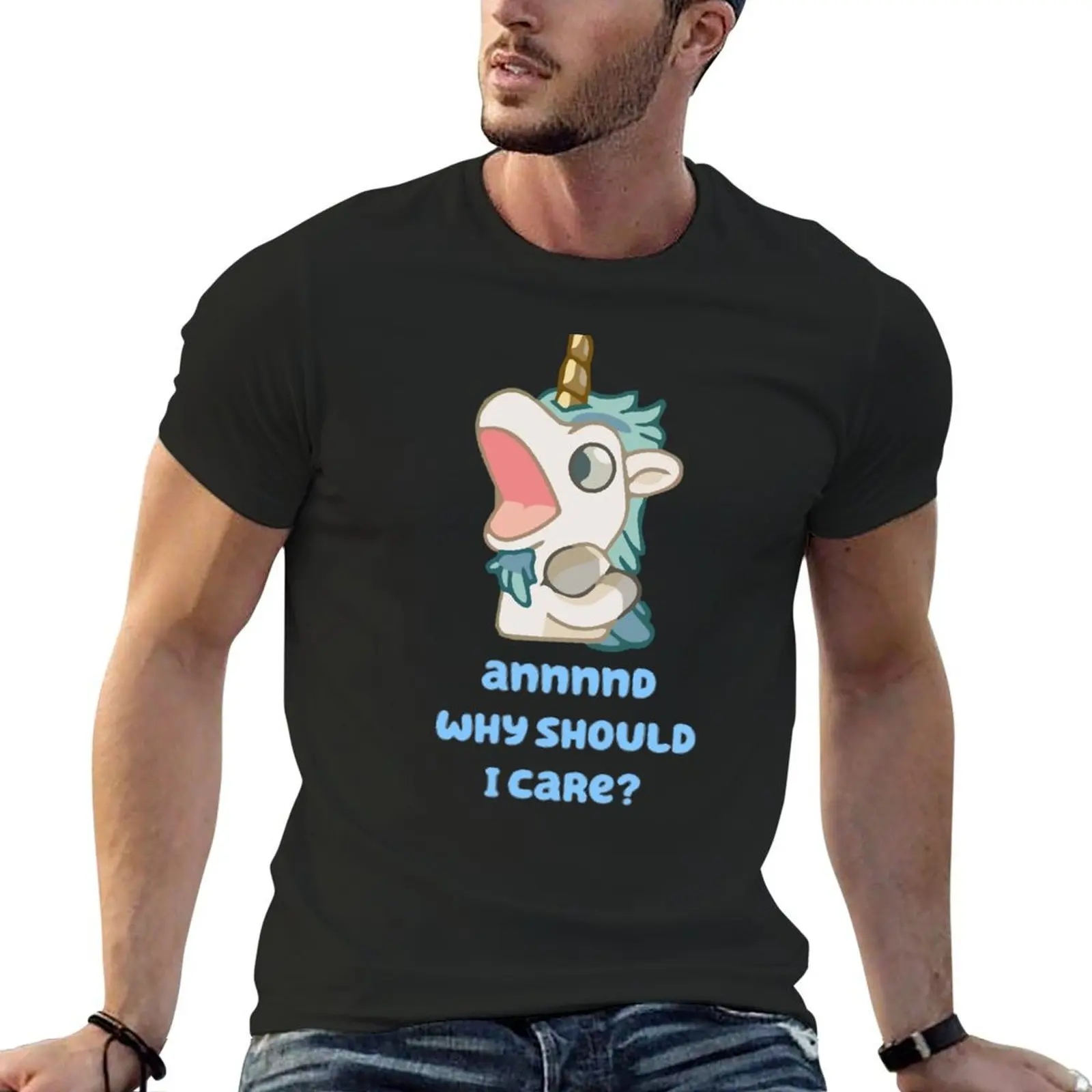 annnnd why should I care T-Shirt quick drying plain sweat men clothing