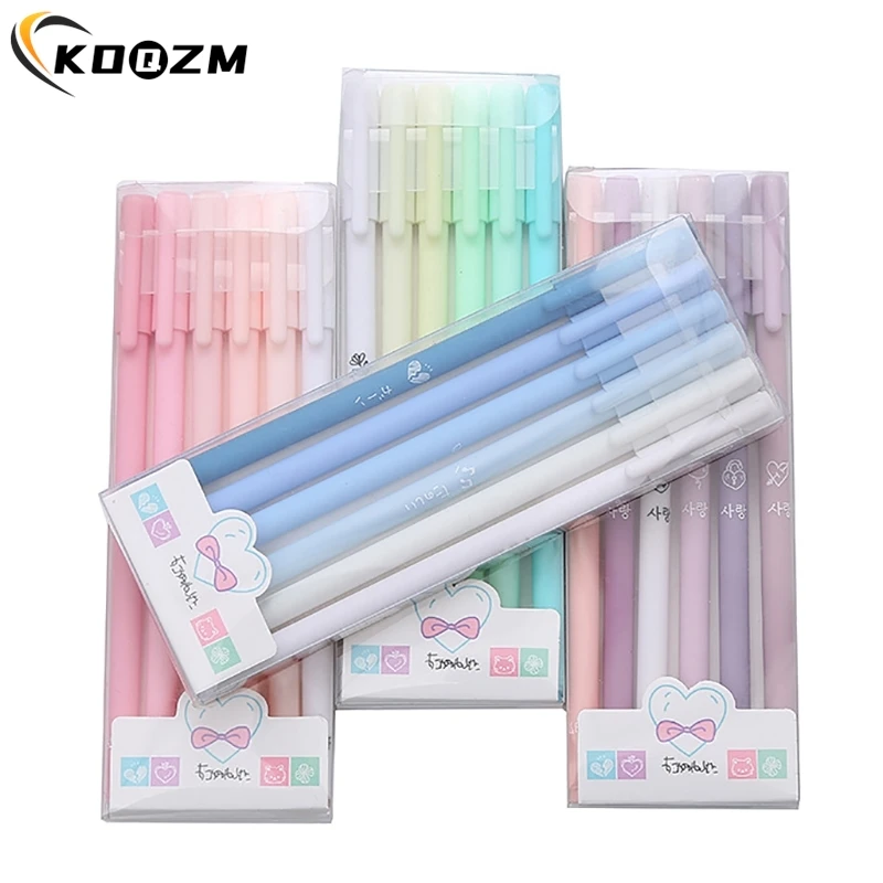 

6 шт./партия, Ручка гелевая для письма и подписей