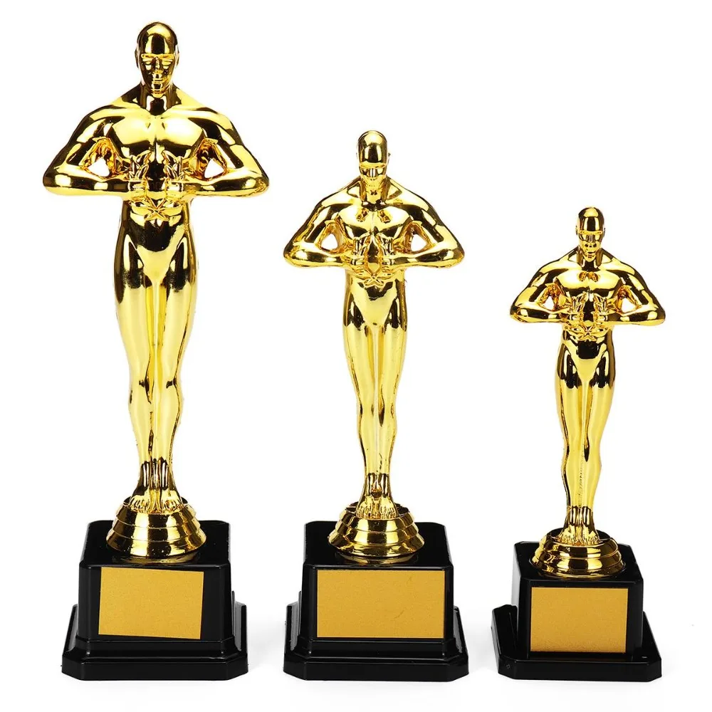 Replica Oscar Trophy Awards Gold-Plated 18cm 21cm 26cm Craft Souvenirs Party Celebrations Gifts Plastic Small Gold Statue