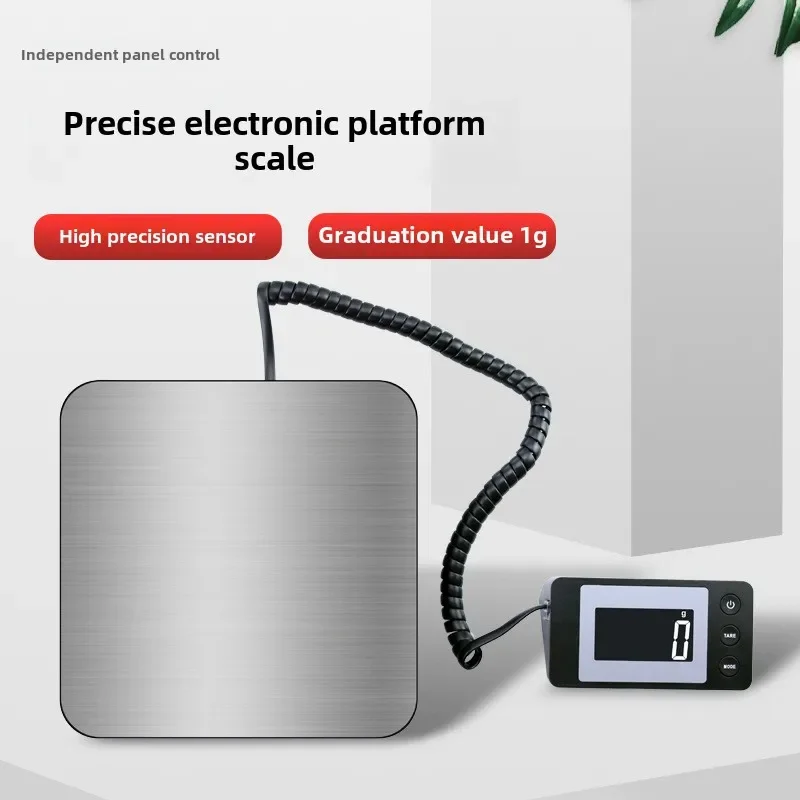 user-friendly 50kg/2g High-precision Electronic Weight Scale: Wired/Wireless Floor Scale with Unit Conversion & Zero Tare for Ki