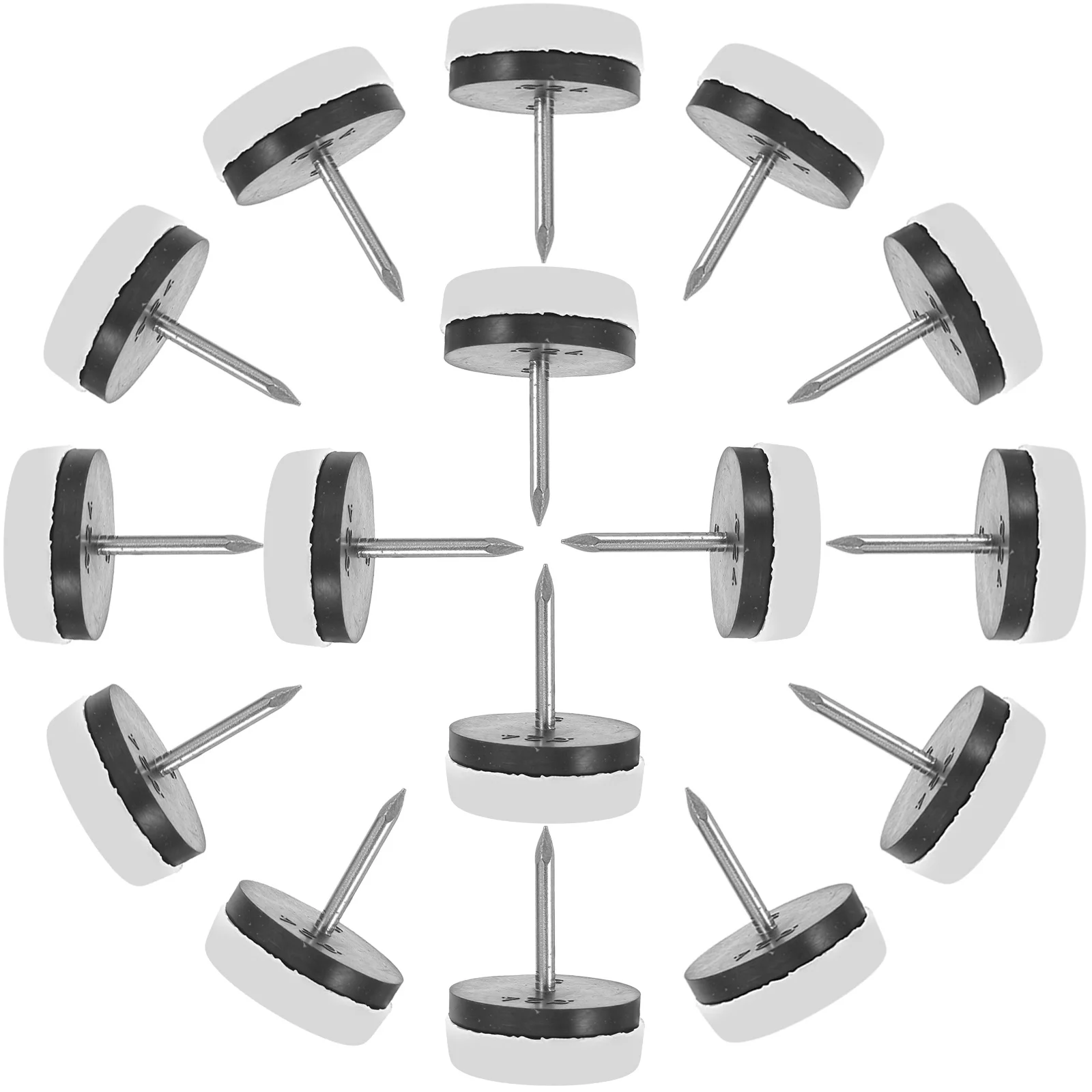 

40Pcs Furniture Grippers Anti Slip Pads Nail on Leveling Feet for Chairs Tables Cabinets Floor Scratch Protection