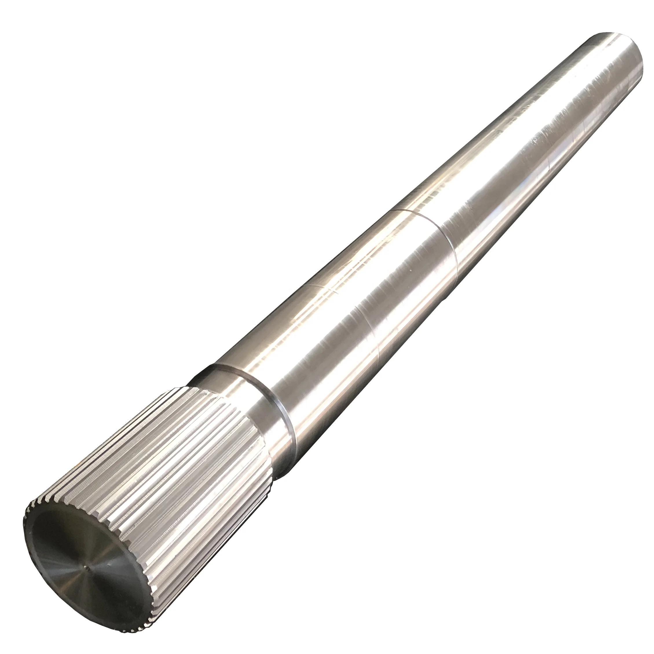 High Precision Custom Steel Spline Gear Shaft for Industrial Gearbox, CNC Machined Turned OEM Part