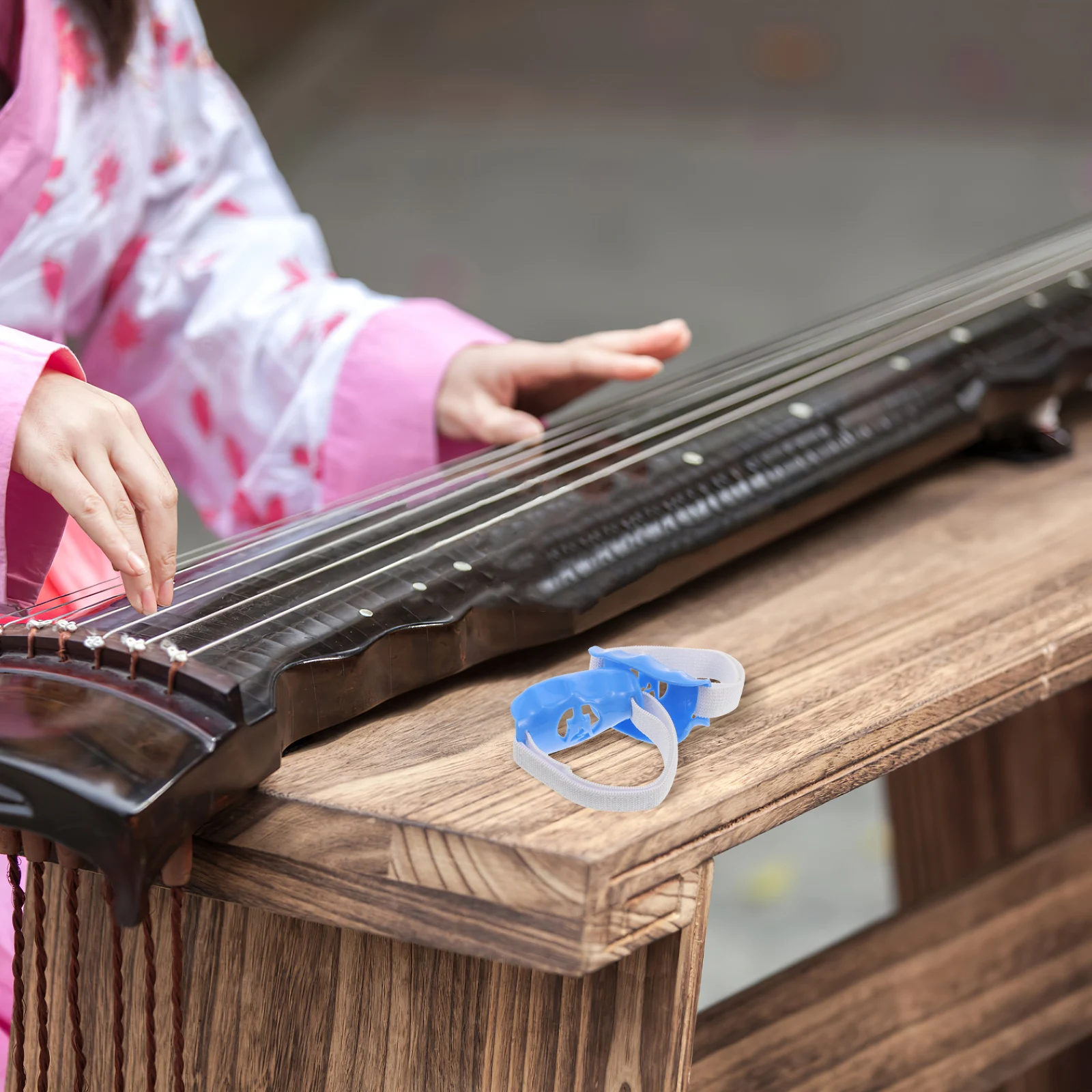 1 Pair Sky Blue Guzheng Hand Corrector For Beginners Finger Strength Trainer Portable Practice Device Stabilizer Tool Accessory