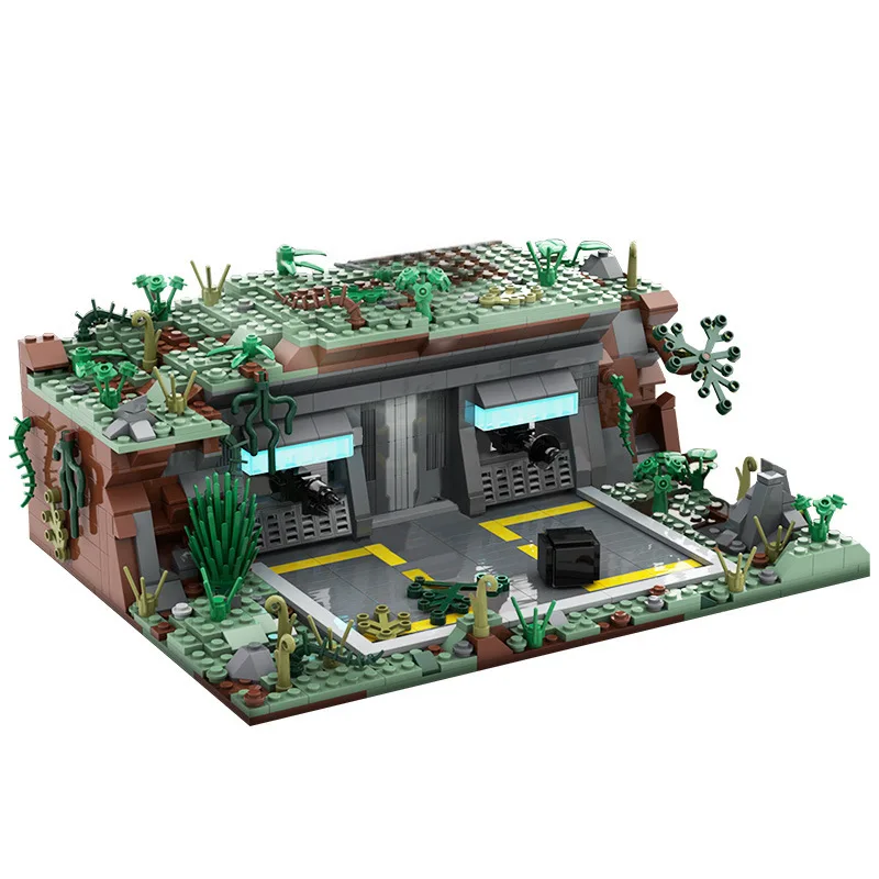 MOC Outpost 54447 Building Puzzle Assembling Building Block Classic Battlefield Building Toy Ornament Children Bricks Gift