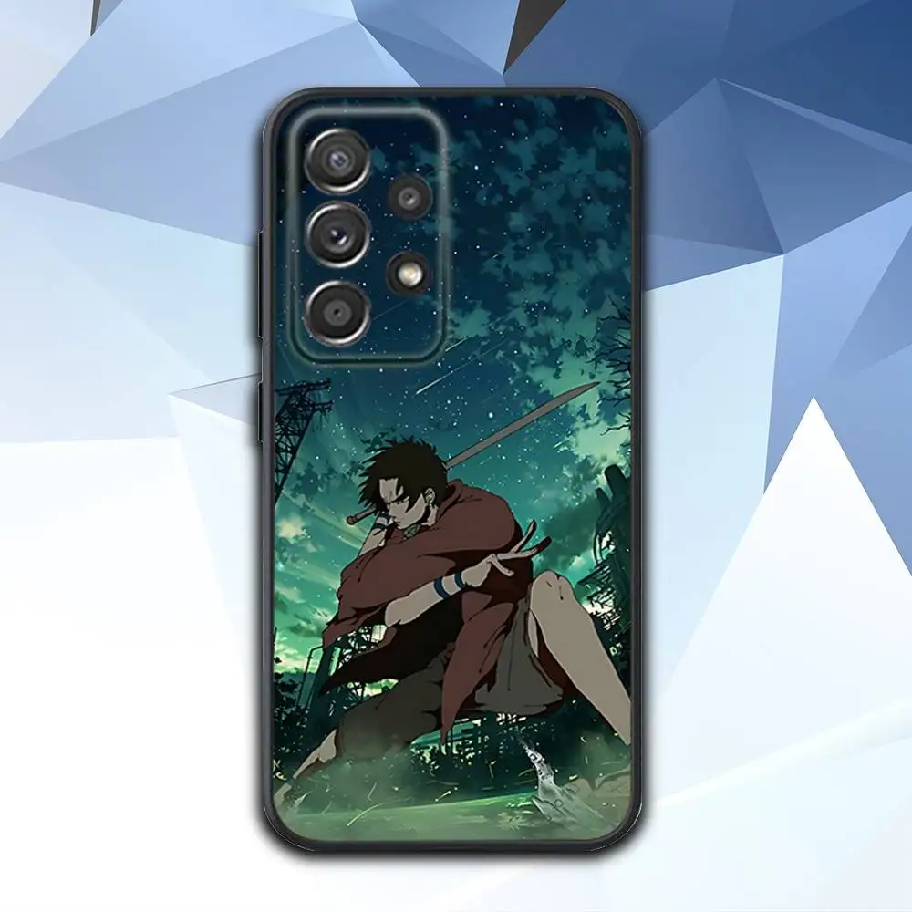 حافظة هاتف لهاتف سامسونج S 25,24,23,22,30,21,10,9,Ultra,Plus,Lite,FE,4,5 G حافظة ناعمة S-ساموراي أنيمي C-Champloo باللون الأسود