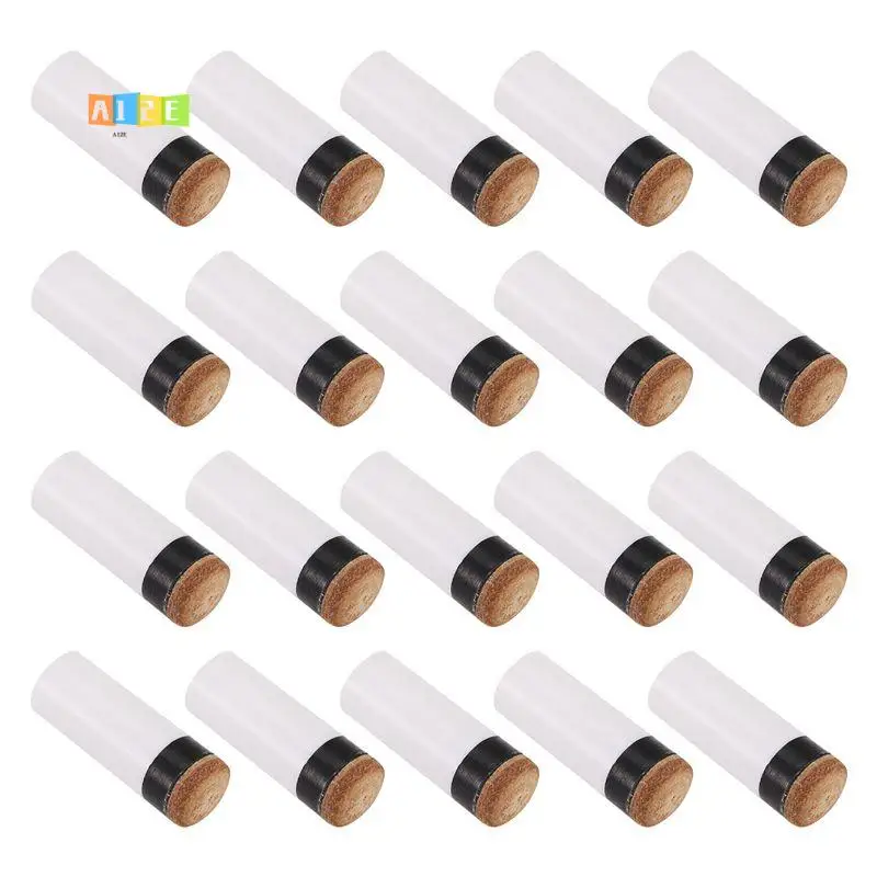 

A12E-20Sets Billiard Cue Tips With Pool Cue Stick Ferrules 12Mm Billiard Screw-On Tips Replacement For Nine Ball
