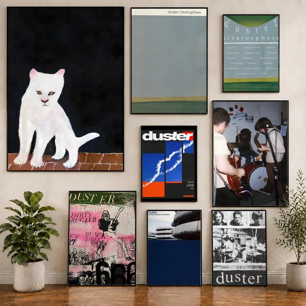 Band Duster Shoegaze Musik-Poster, PVC, HD, zum Abziehen und Aufkleben, modernes Poster, für Zuhause, Büro, Wohnzimmer, Esszimmer, Wanddekoration