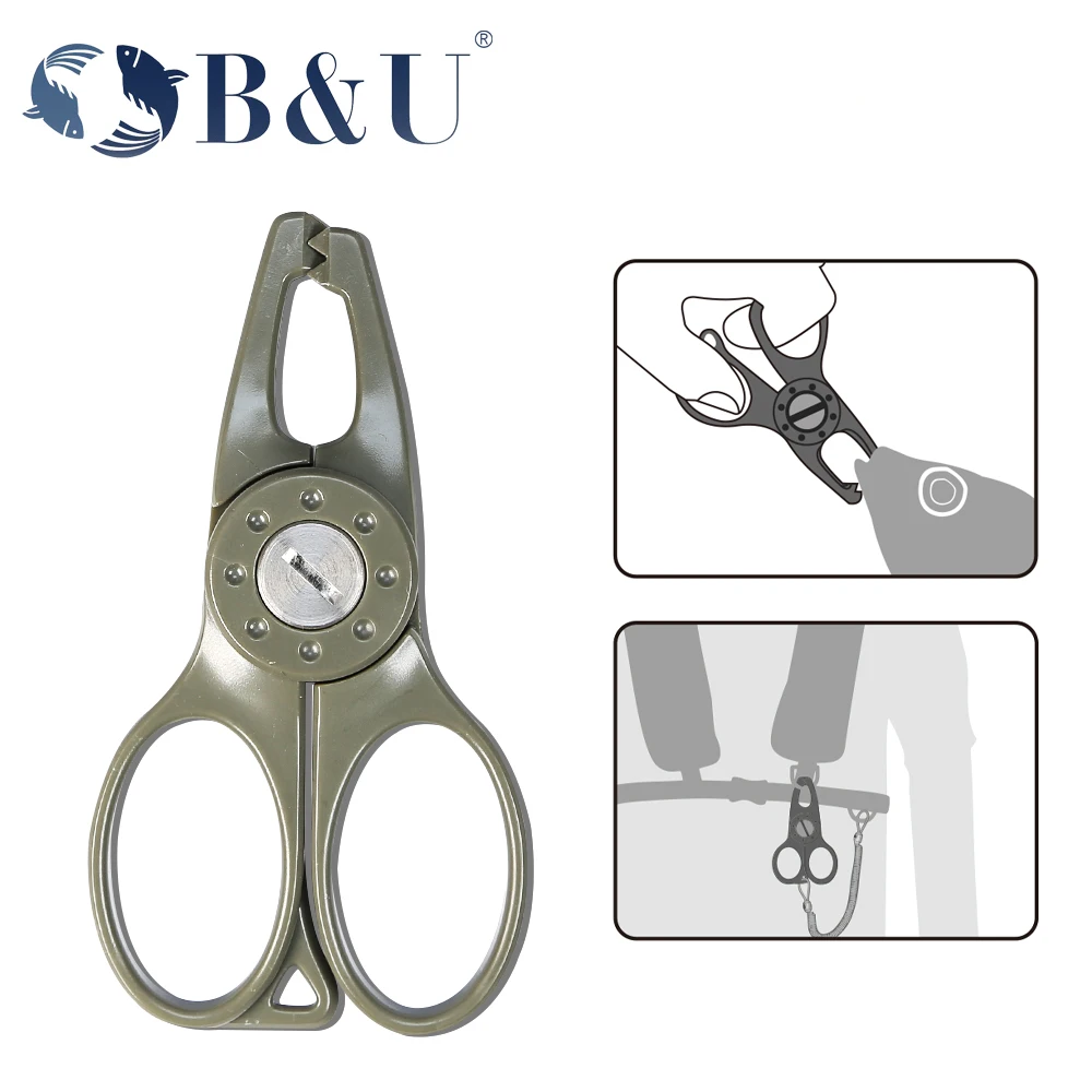 B&U Multifunctional Fishing Fish Clip Grip Hand Controller Tackle Tool Fishing Body Grip Clamp Gripper Grabber with Lock Switch