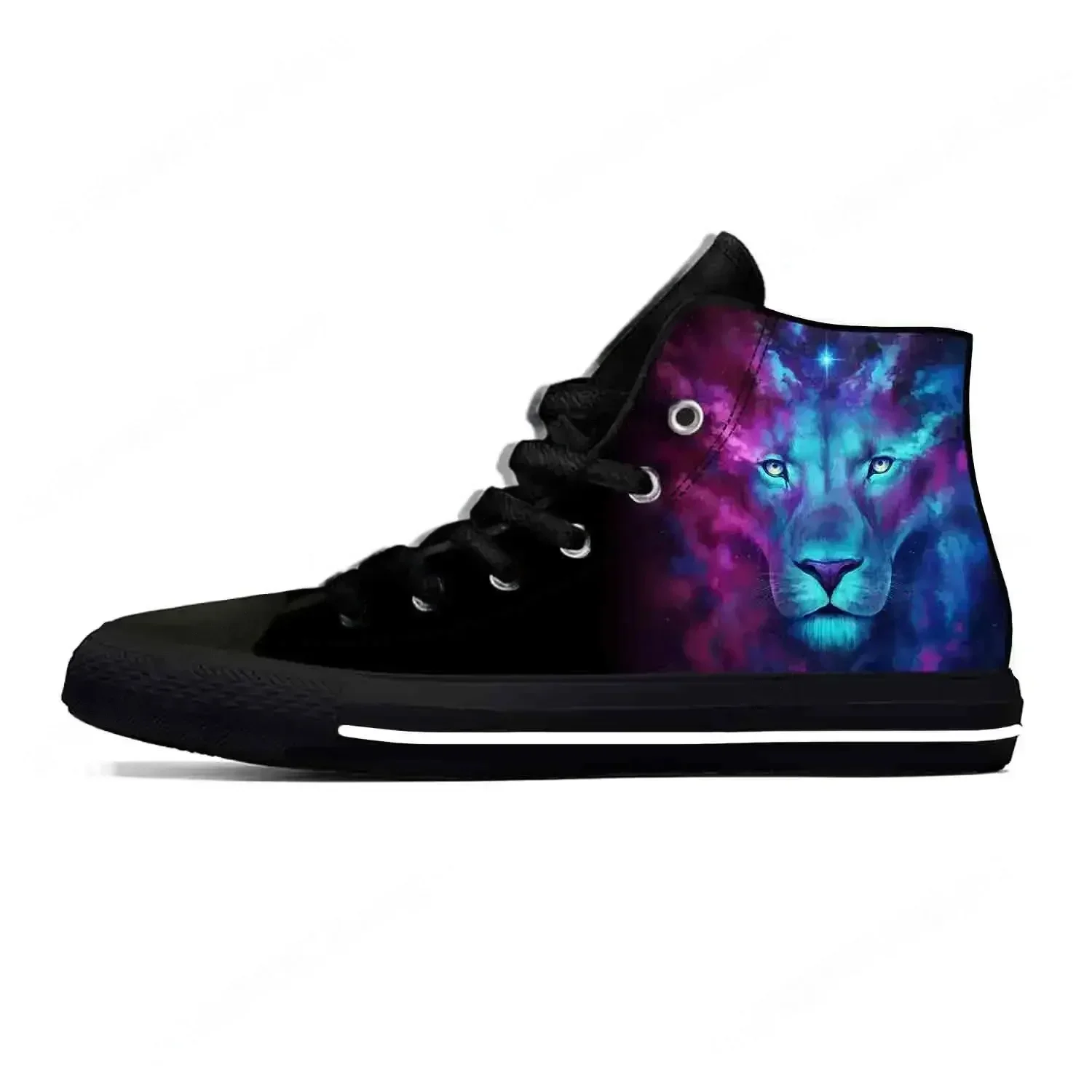 Anime Cartoon Manga Rock Galaxy Lion Animal Funny Casual Cloth Shoes High Top Lightweight Breathable 3D Print Men Women Sneakers