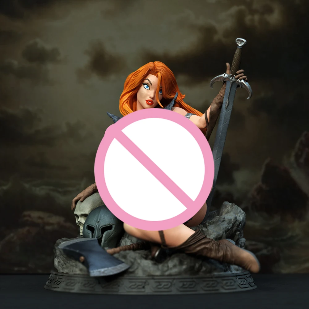 1:24 حسناء الأحمر سونجا NSFW دمية ثلاثية الأبعاد نموذج مطبوع الراتنج غير مصبوغ نموذج لجسم عدة مصغرة المرآب Gk أطقم المفككة لتقوم بها بنفسك اللعب