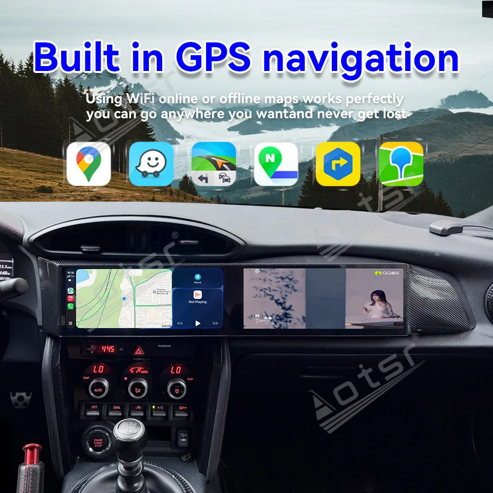 Dual 10.25 Inch Dashboard Touch Screen For Toyota 86/Subaru BRZ 2012-2019 Car Radio GPS Navigation Multimedia CarPlay Android14