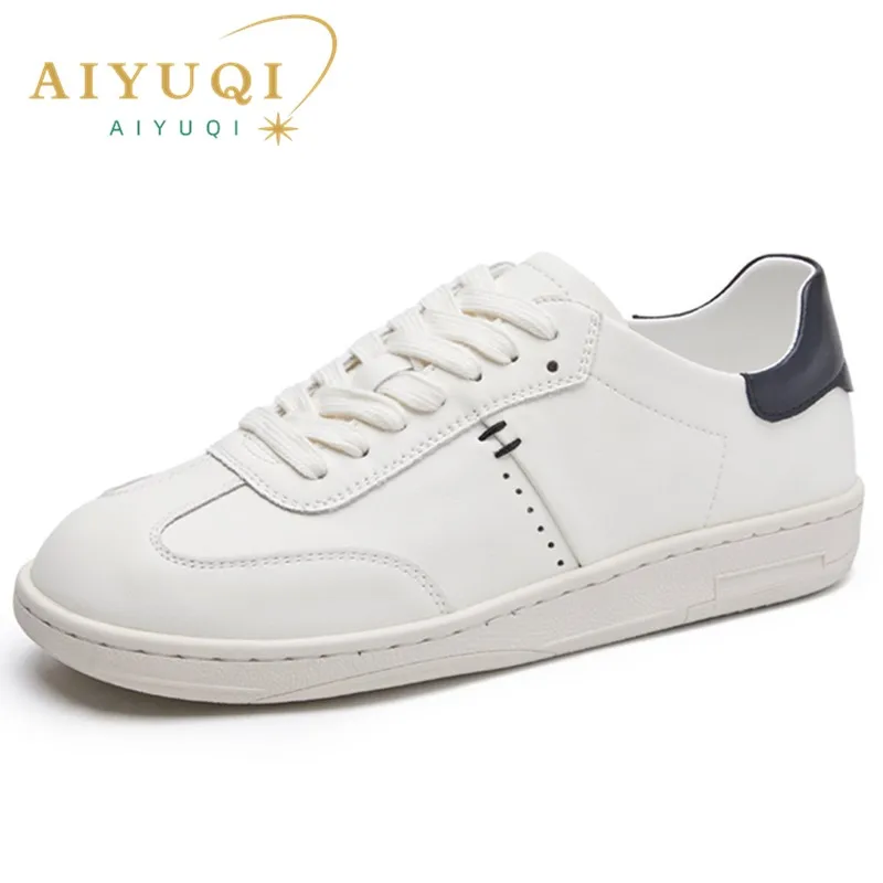 

AIYUQI Women Sneakers Genuine Leather 2024 Autumn New Flat Lace-up Women's Casual Shoes Anti-slip Women's Skateboarders