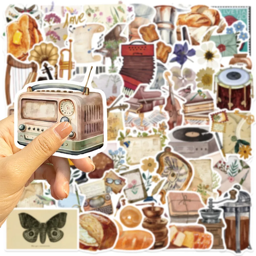 10/30/50Pcs Retro Secret Love Time Graffiti Stickers Aesthetic Vintage DIY Decals For Guitar Notebook Luggage Journal Decor