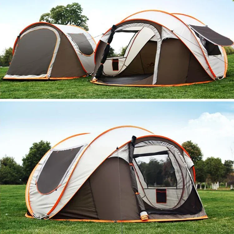 5-8 people outdoor waterproof camping pop-up tent luxury camp family shade beach outdoor tent