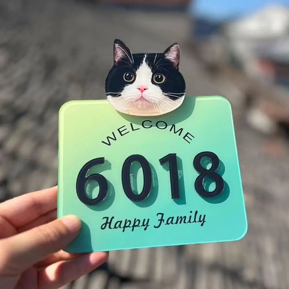 Acrylic Acrylic Number Plate Creativity Dowelless Personality Door Sign High-definition Personality Doorplate