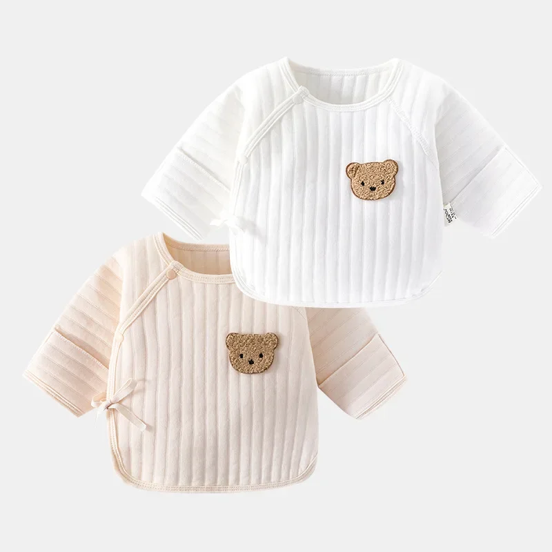 Vêtements d\'hiver pour nouveau-né, pulls chauds à manches longues pour bébé, cardigan en tricot de coton pour garçon, t-shirt de dessin animé,