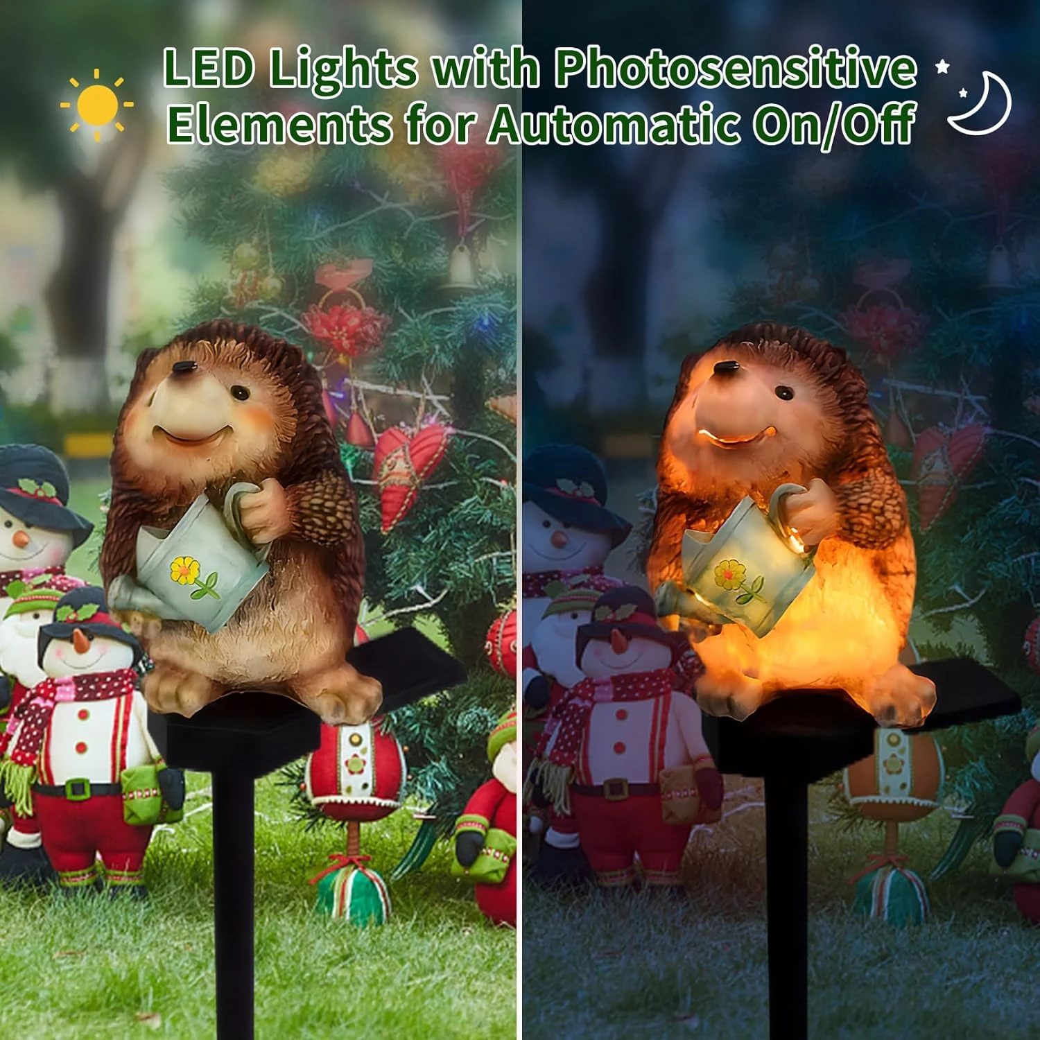 Enhance Your Outdoor Space with Amazing Waterproof Solar LED Hedgehog Stake Lights - Delightful Charming Garden Decoration for Y