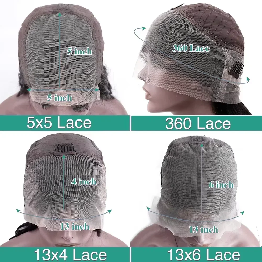 Miss Rola 13x6 Short Bob Lace Front Wigs 100% Human Hair Brazilian 360 Full Lace Bob Lace Frontal Wigs Remy Straight Hair Wigs