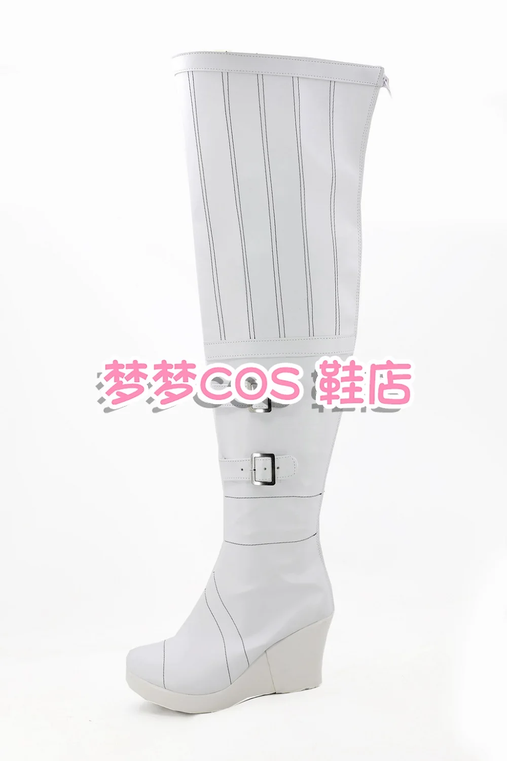 Scarpe da costume cosplay Megami Tensei IV Isabeau Scarpe bianche fatte a mano in ecopelle