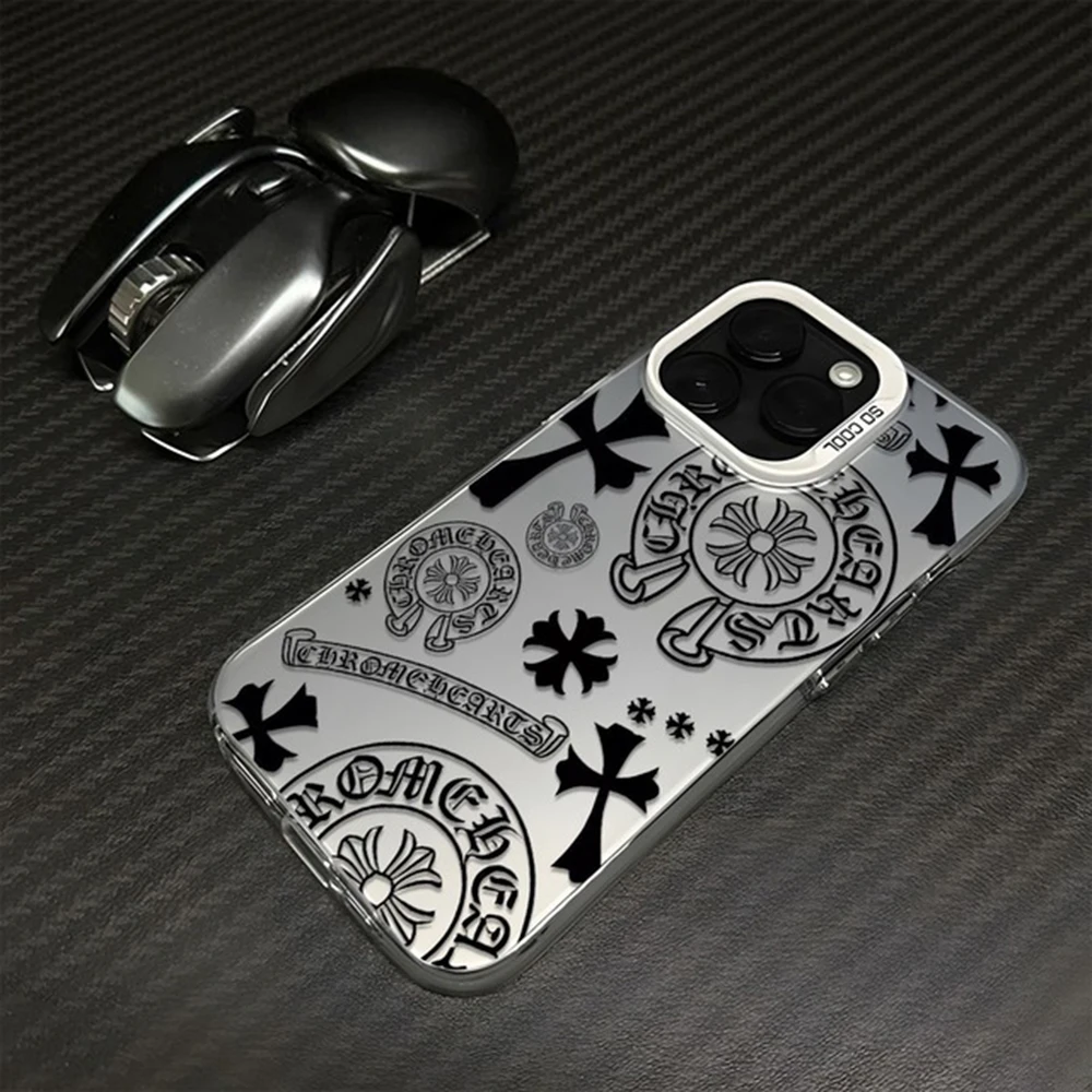 Fashion Ins Phone Case For Hearts-s iPhone 16 15 14 13 12 11 Pro Max XR 8 7 Plus Fall C-Chromees Matte Back Cover