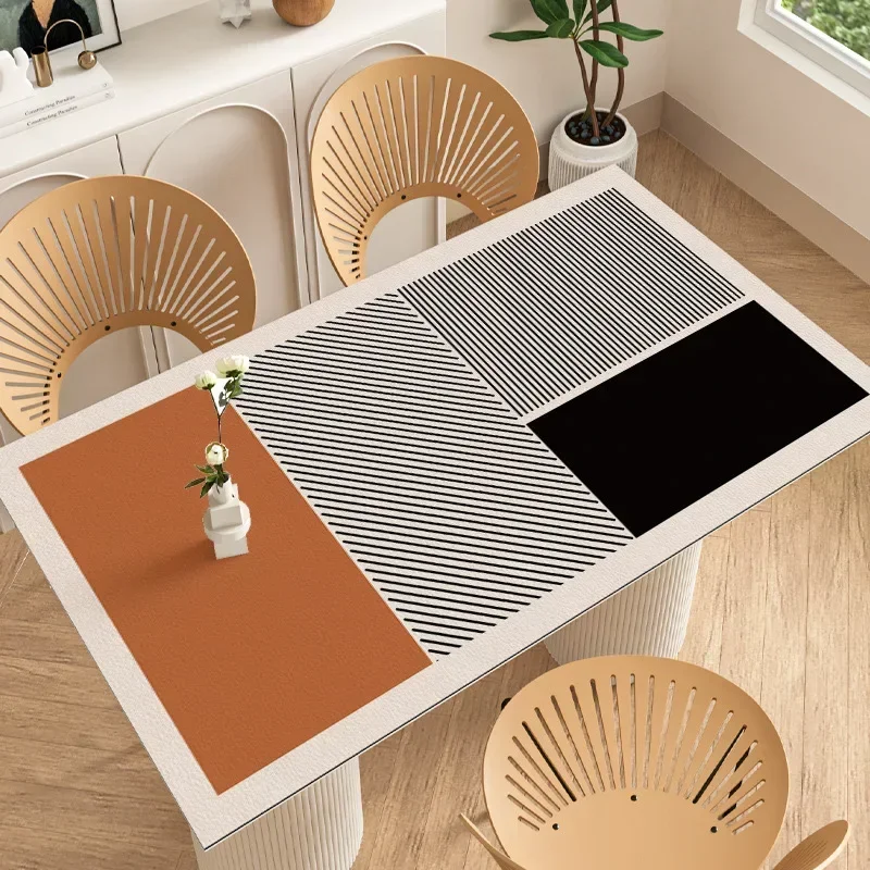 

proof table mat no-wash and heat-Simple striped waterproof and oilinsulated J838