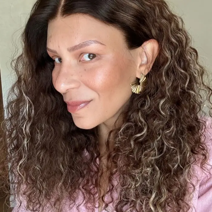 Afro Kinky Curly Dark High Quality Hair Chocolate Brown with Blonde Highlights Synthetic Lace Top Wigs Realistic Look Hairline