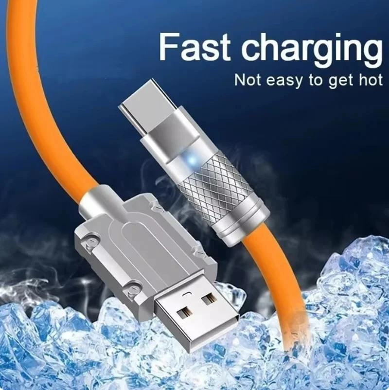 New 120W Super Fast Charge Type-C Liquid Silicone Cable Quick Charge USB Type C Lines