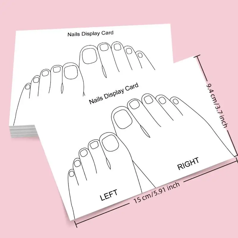 NEW 10 Sheets/Lot Nails Display Card Hand Feet False Nail Tips Packing Card Nail Art Storing Cardboard Manicure Showing Cards