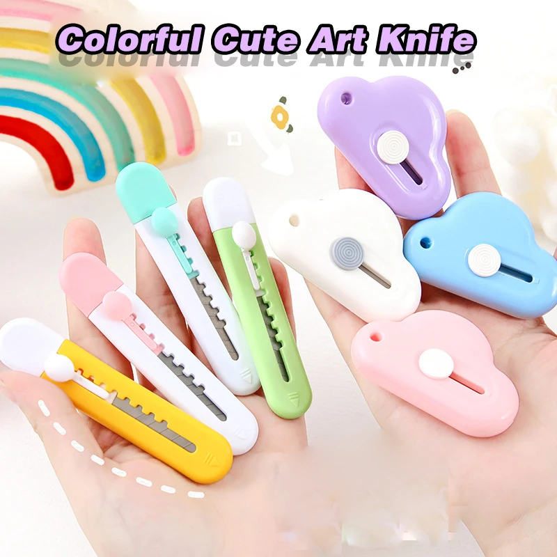 Mini Heart-shaped Art Knife Creative Wallpaper Knife Disassemble Express Student Handmade Paper Cuttings Knife Exquisite Gift