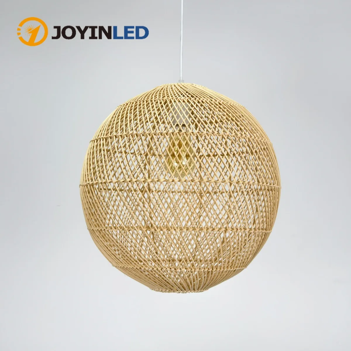 

40cm Retro Boho E26/E27 Chandeliers Japanese Rattan Lantern Pendant Lamp Living Room Bedroom Restaurant Hand-Woven Hanging Light