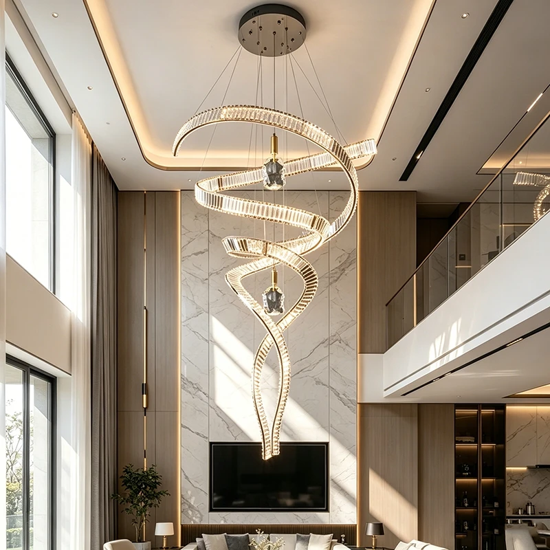 Modern home decor led lights pendant light lamps forstaircase Chandeliers for living room hanging light indoor lighting