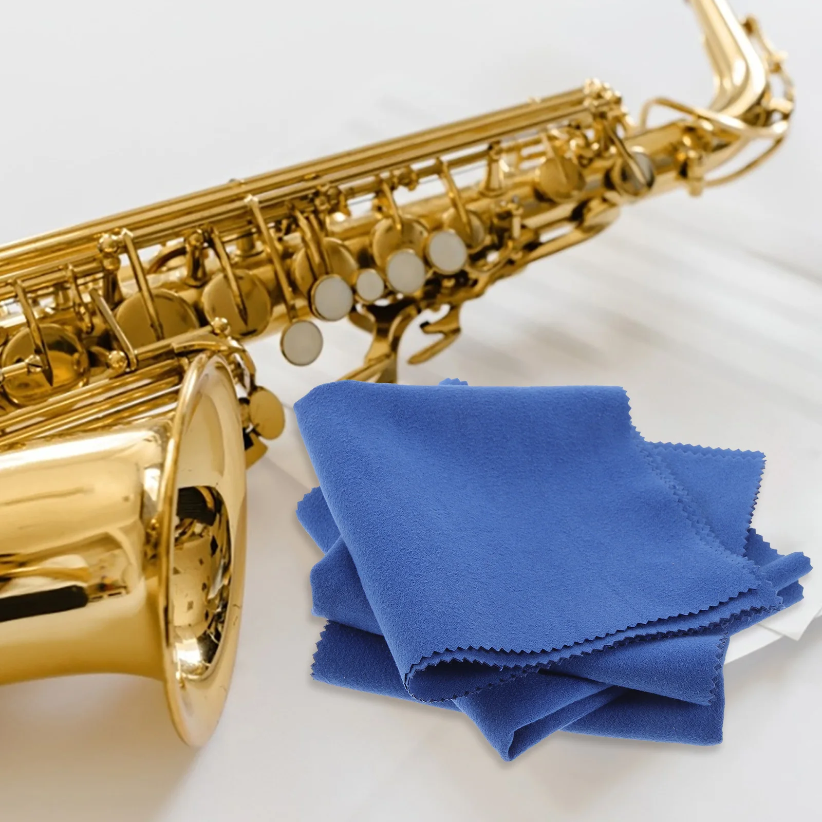 4 قطعة قماش تنظيف الأدوات ستوكات للناي الكلارينيت التشيلو قابلة لإعادة الاستخدام لينة تلميع وإزالة الغبار القماش #2