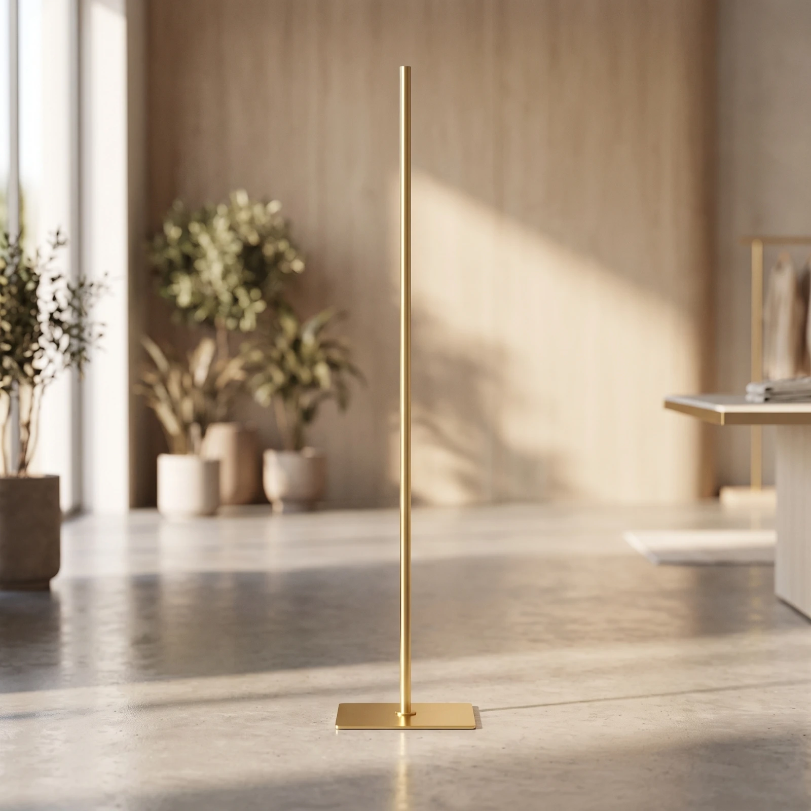 Metal Floor Standing Display Tall Floor Display Stand Minimalist Stable for Retailers, Retail Stores, Showrooms