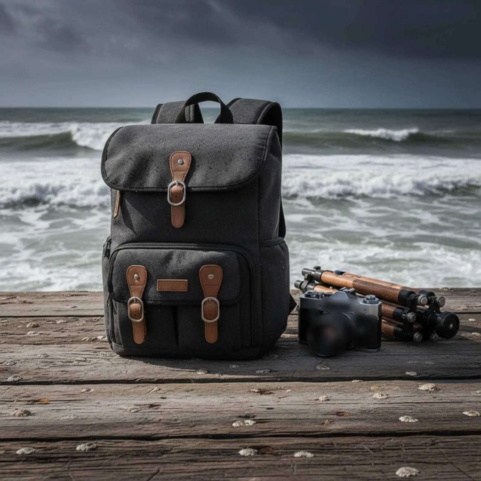 Camera Backpack Water Resistant DSLR Camera Backpack Shockproof Tripod Holder for Photographers, Outdoor