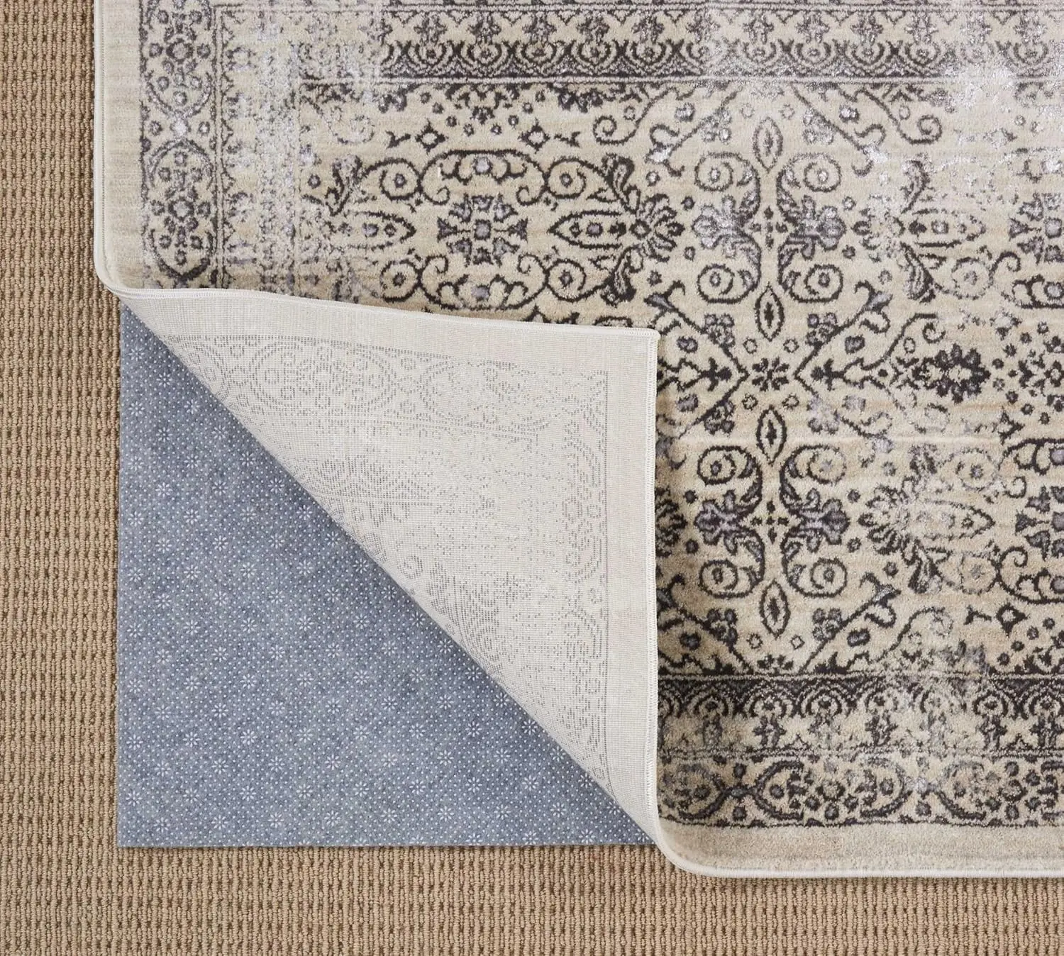 

Home RugLoc Grey 11'6" X 14'6" Non-Slip Rug Pad, (12x15)