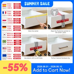 Cabinet Hardware Jig, Punch Locator Drill Guide for Knob Handles Pulls Cabinet Template Tool for Drawer Cabinet Installation