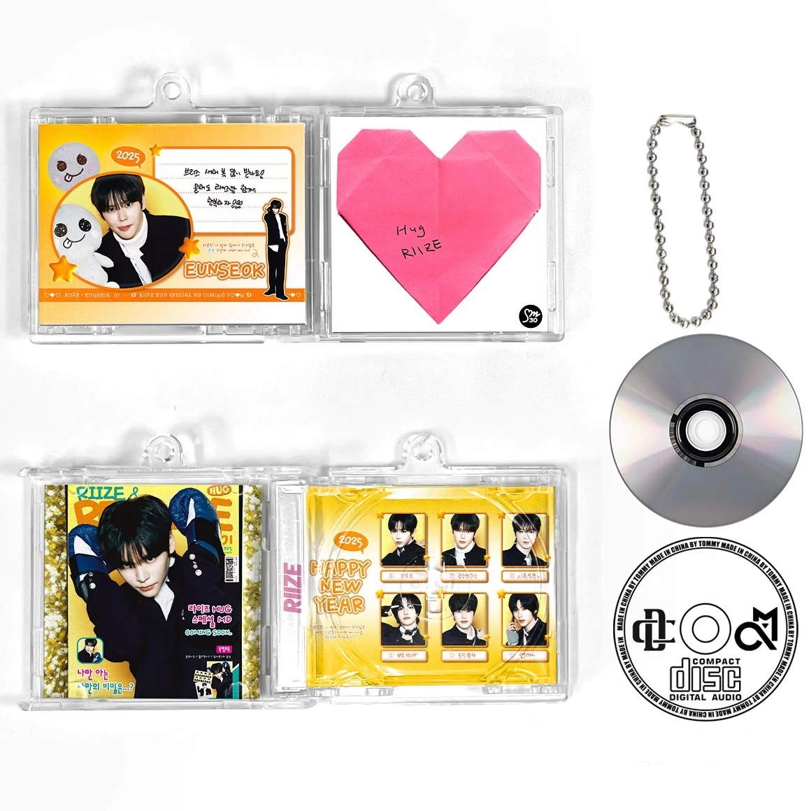 HUG RIIZE Osaki Shotaro MINI Music CD NFC Keychain Play Songs RISE&REALIZE Album Necklace Cosplay Pendant Acrylic Key ring Gifts view 5
