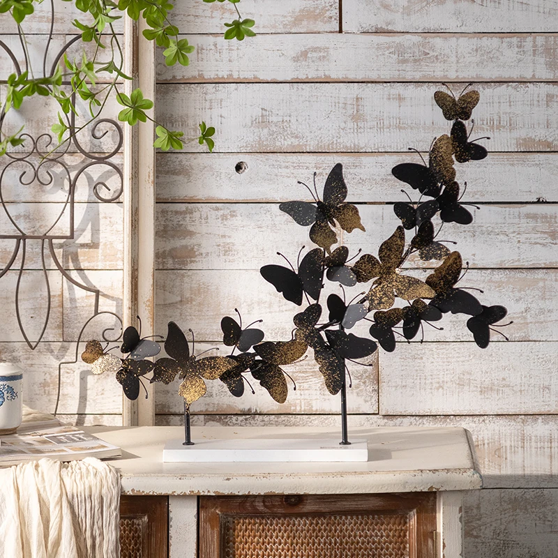 fantastic metal butterfly ornament photography prop living room decoration Retro and vintage craftwork