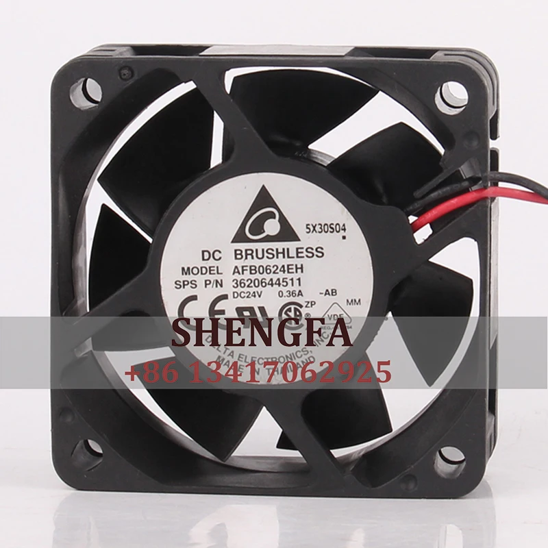 

Delta AFB0624EH Case Cooling Fan DC24V 0.36A 60mmx60mmx25.4mm 6CM 6025 2-wire Double Ball Frequency Conversion Service