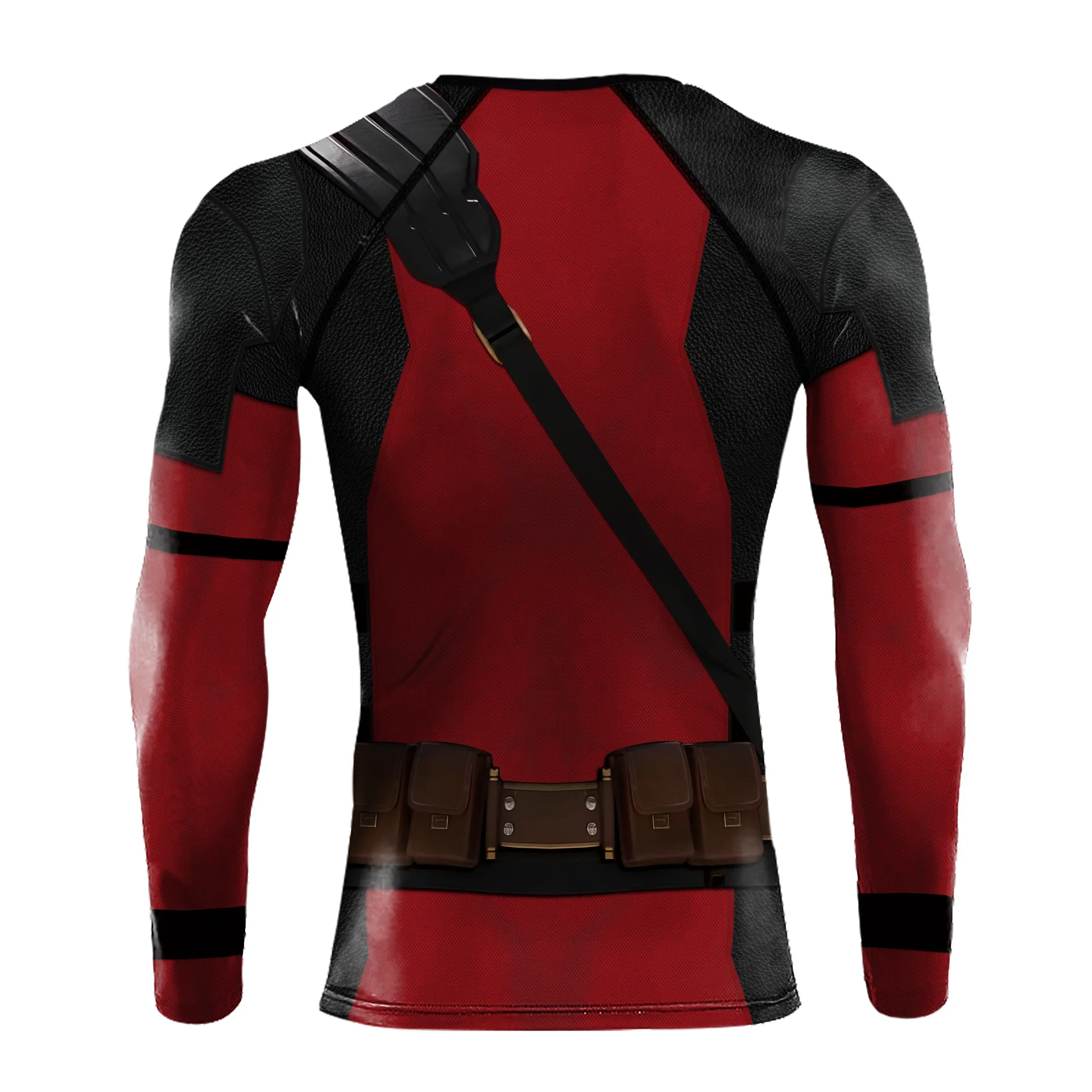 Deadpool Long Sleeve Short Sleeve T-shirt Superhero Character Cosplay Costume Sport Fitness Clothes Tight Casual Top for Men