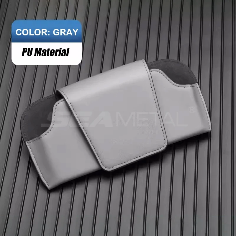 SEAMETAL Magnetische Suede Auto Brillenkoker Magnetische Zonnebril Houder Anti-Kras Zonneklep Brillen Bescherming Opbergdoos