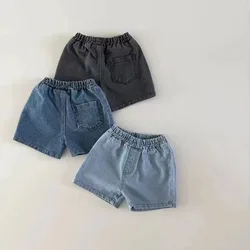 Pantaloncini di Jeans per bambini nuovi estivi Solid Boys Girls Jeans corti pantaloni tascabili per bambini pantaloncini per neonati vestiti per bambini solidi