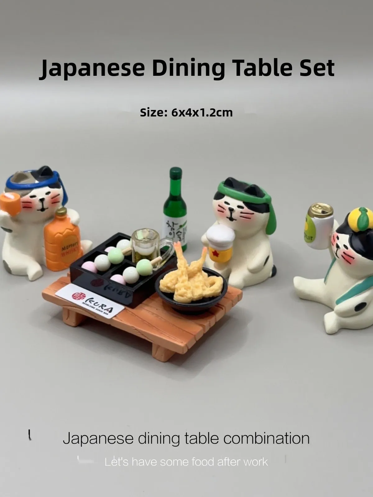 Miniature Drinking  Decorative Figurine Dining Party Series Dollhouse Decoration Cute Japanese Sushi Model  Collectible